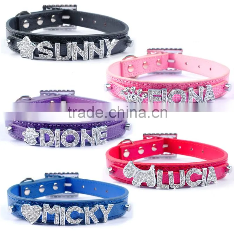 Rhinestone bling 10mm Alloy charm slide charms