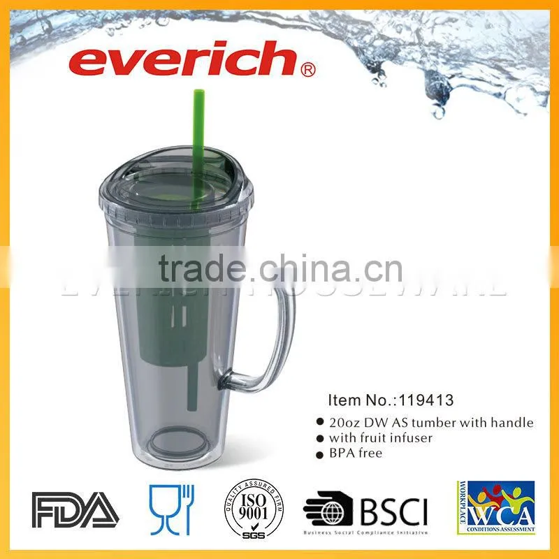 custom made empty small high end plastic infuser water bottle