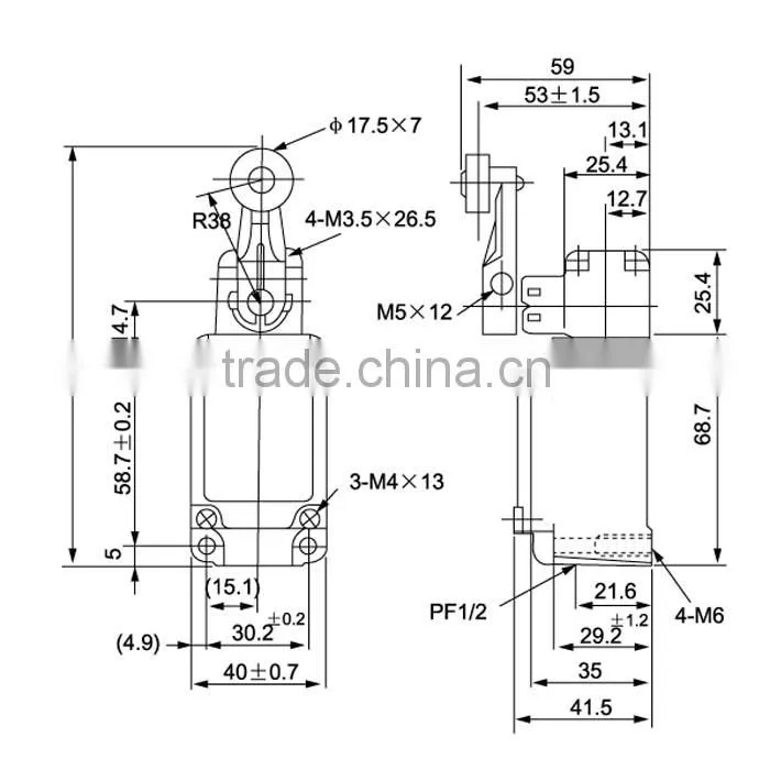 xckp limit switch / over travel limit switch for doors / 10A elevator rotary limit switches