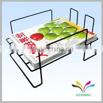 Made in China high quality decorative floor standing stable metal esd magazine rack