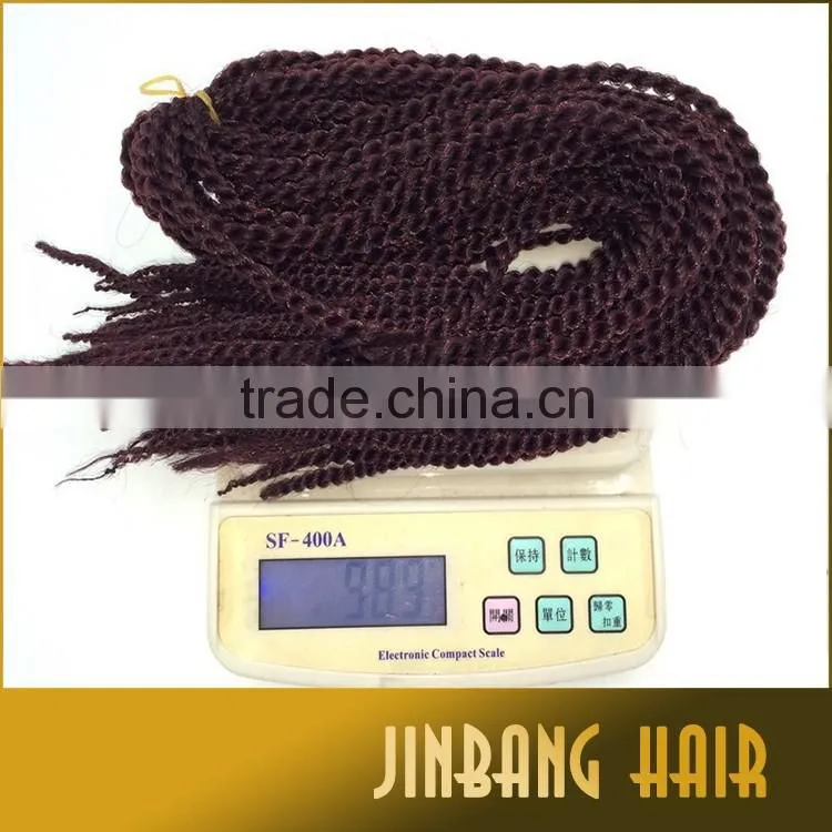 Hot selling 100g 18inch high quality synthetic crochet senegalese twist kinky braid hair