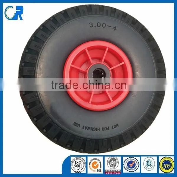 Manufacturer high quality 3.00-4 260x85 pu foam solid wheel
