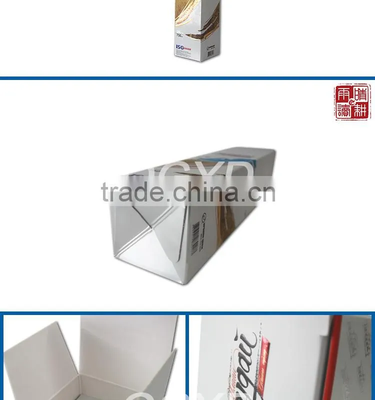 custom single clear wine glass packing box