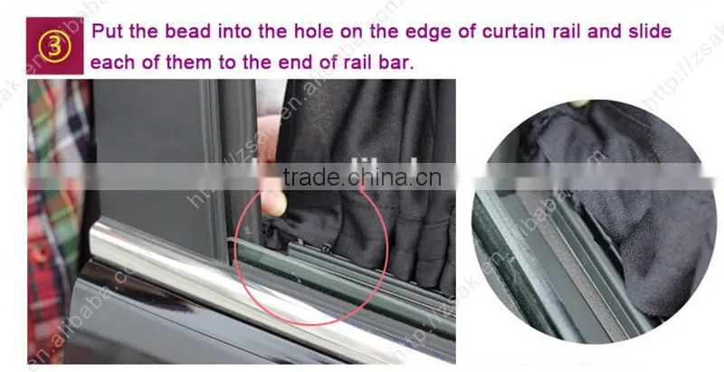 Privacy Mesh Car Window Curtain With Car Curtain Rail