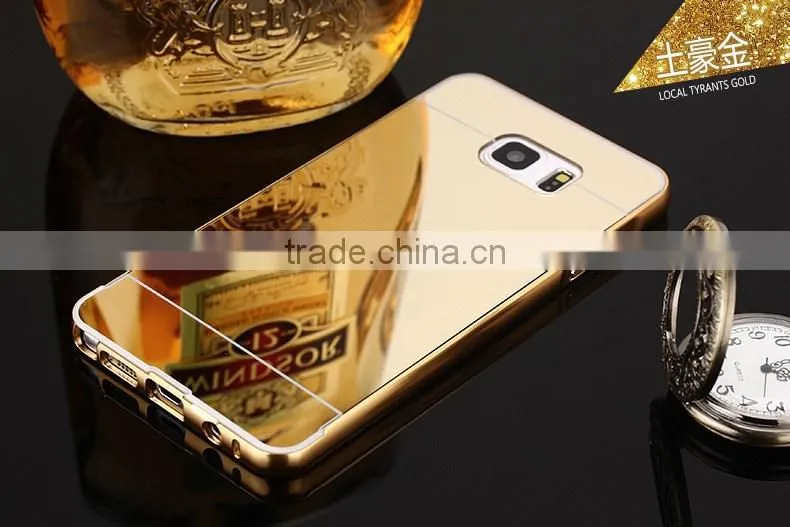 High Quality Aluminum Felt Case Cell Phone Bumper Case Whith Mirror Cover For Samsung Galaxy Note 3 Mirror Case