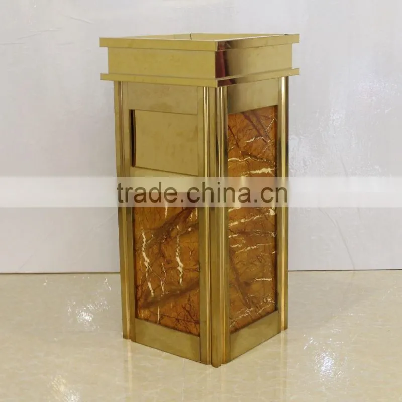 High quality decorated hotel metal dustbin