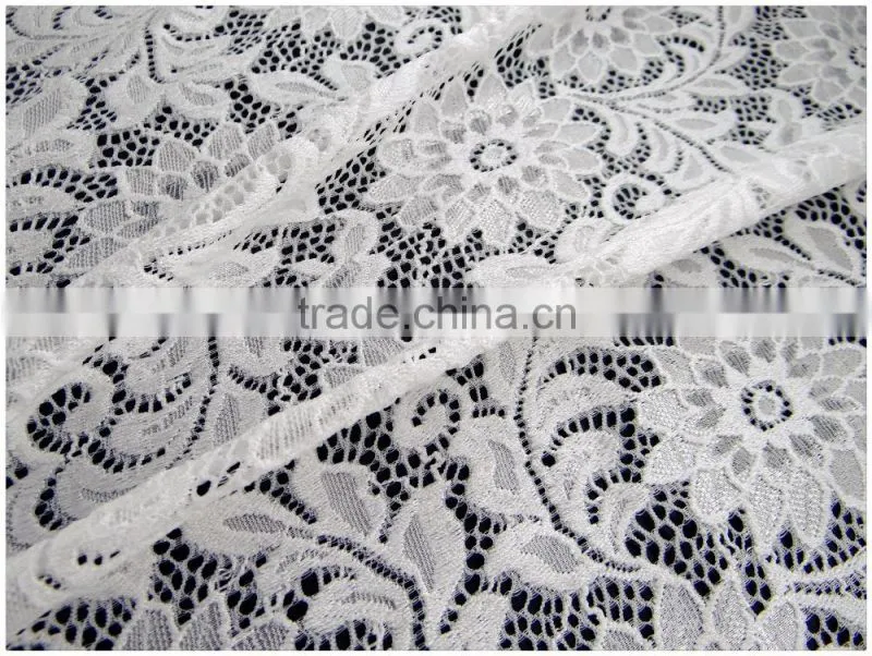 Chrysanthemum flower elastic bright fabric manufactur selling spandex nylon lace fabric wholesale K-166