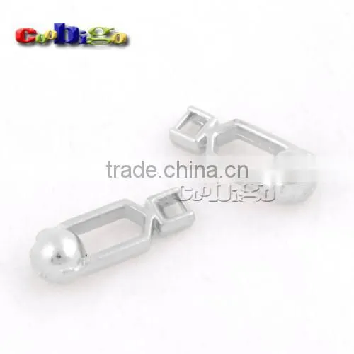 18*6mm Metal Zipper Pull Tap Zinc Alloy Silver For DIY Zipper Sliders #FLQ161-S