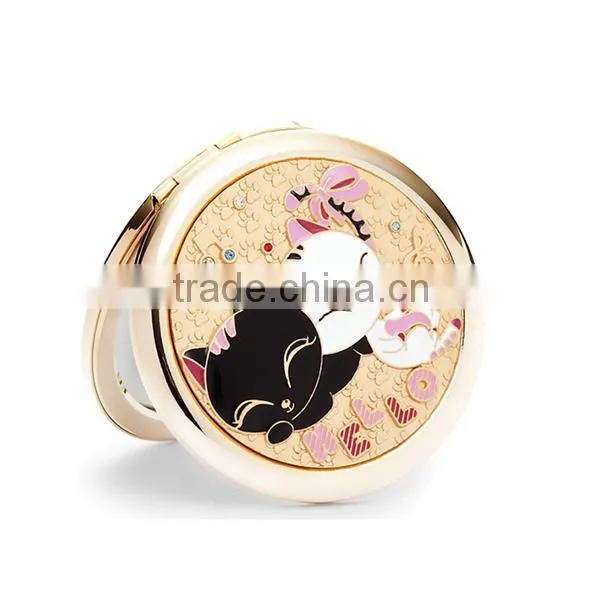 personalized cat pocket mirror cosmetic mirror