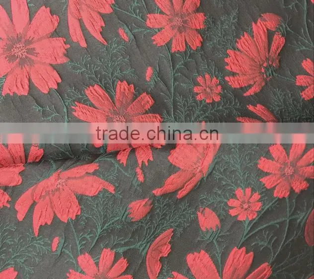 2016 fancy women dress textile polyester dobby weave stocklot fabric