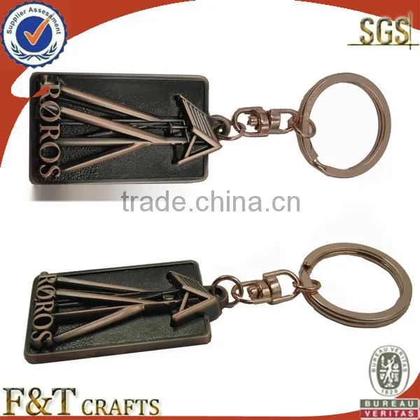 Custom 3d embossed metal cheap keychain shoe