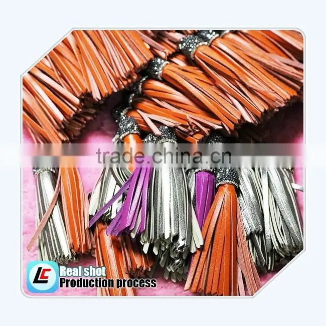 Exquisite Cheap Decorative PU leather tassel for necklace in 2015