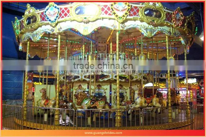 So amazing! luxury playground merry go round horses rides for sale with LED lights