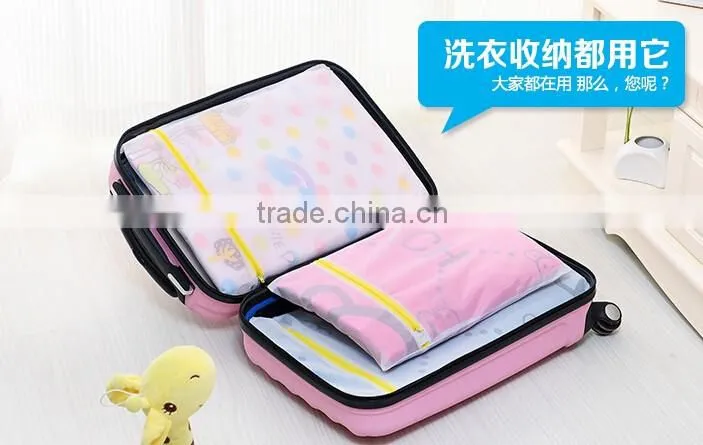 YIWU RODA 100%polyester crystal zipper head fine mesh washing bag