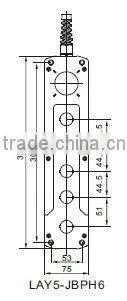 high quality 22mm six holes push button control box parts IP54/65 LAY5-JBPH6