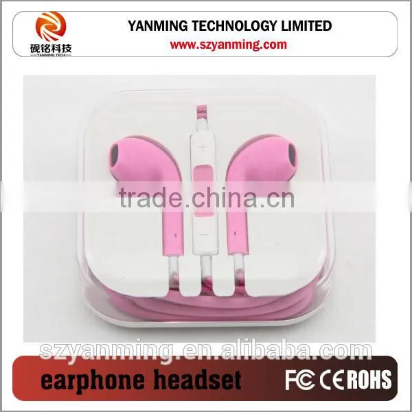 Colorful mini Earphone with Mic for iPhone 3G 4G 4S 5G