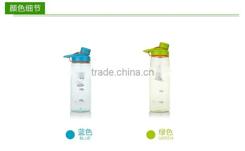 Food Grade sports water bottle with handle/plastic drinking water bottle