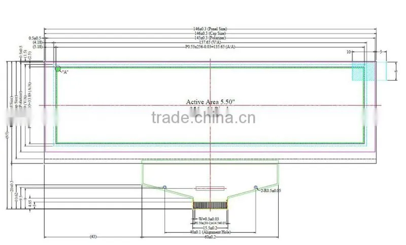 5.5 -inch OLED liquid crystal display module