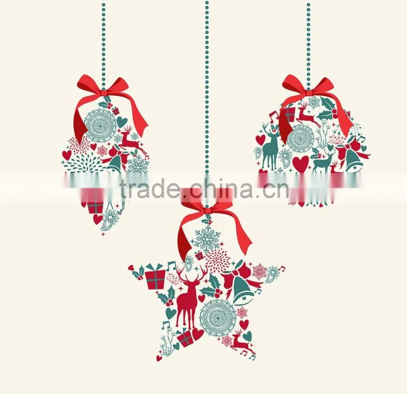Christmas decorative laser sticker, static sticker