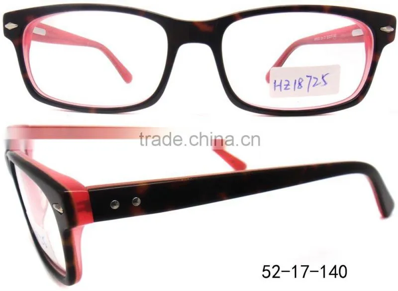Top Design Acetate Eyeglasses Optical Frame With Wooden Temples Factory Outlet