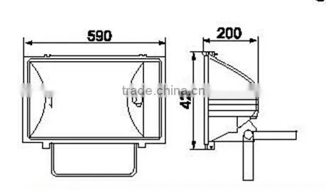 manufacturer producing guaranteed 1000w floodlights high power 1000w MH or HPS lamp