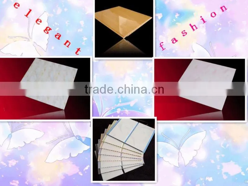 pvc panel for ceiling (middle groove,golden or silver line)