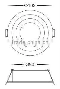 12V high power 3*1w LED downlight CE certification
