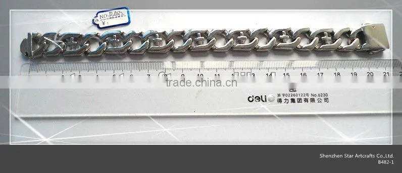 wholesale B482 stainless steel 1.5cm wide mens bracelet
