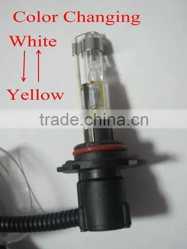 Factory direct sell HID xenon lamp 12V DC blue yellow pink with two color for your choice 9005 color eye