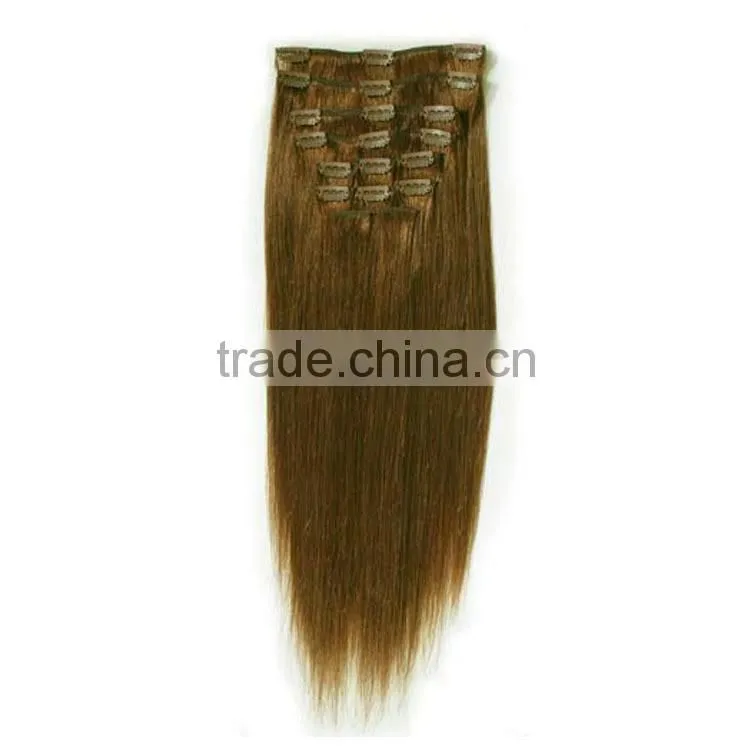 100% brazilian hair clip-on hair extension
