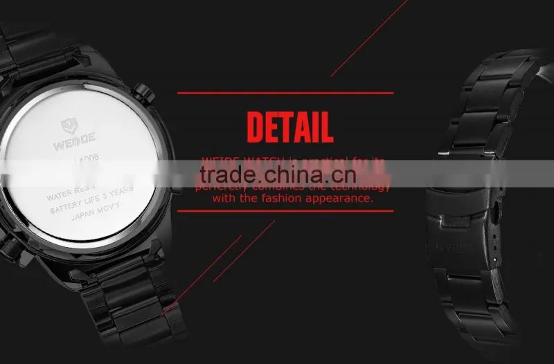 2015 Large display quartz watch hot product weide men watch WH-1008B-2
