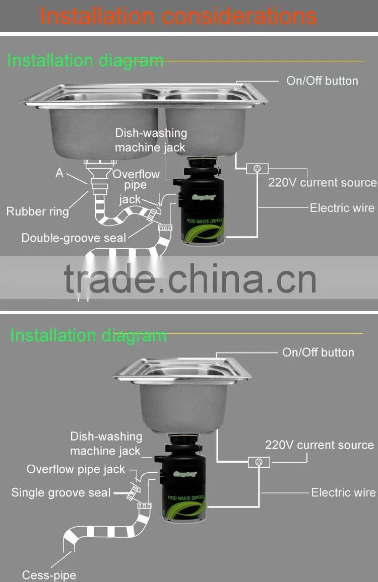 kitchen sink garbage disposal for home DSW-Z390A