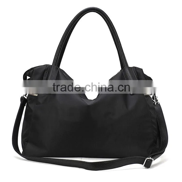 Faddish pu tote bag big hanging file handbag ladies zipper shoulder bags made in China