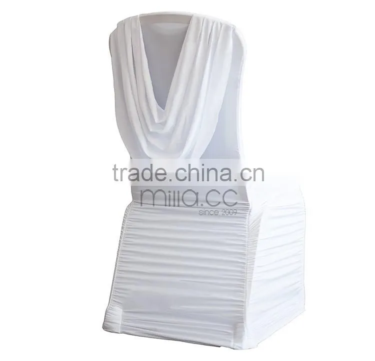 New Style Wedding Lycra Spandex Banquet Hotel Wedding Chair Cover with Valance