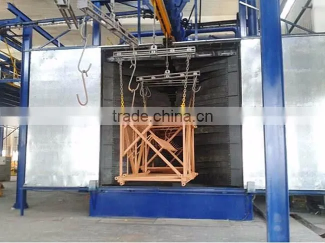 Hanger type shot blasting machines