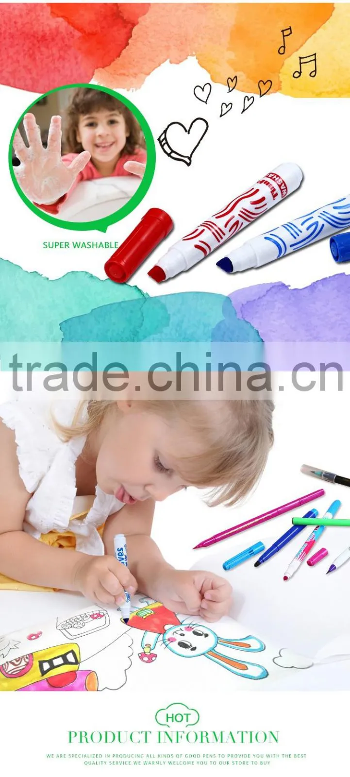 Factory outlets refill ink quick dry water color pen