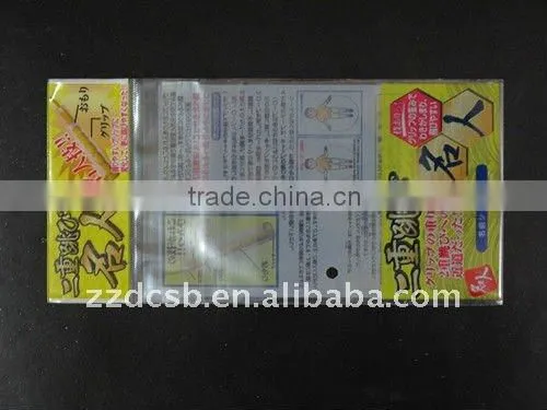 Color printed self seal plastic bopp bag with header