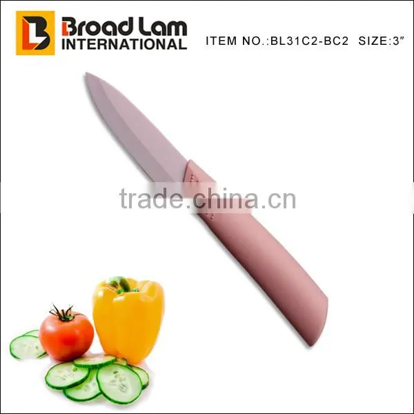Pink color Ceramic Knife 3 inch Fruit Knife