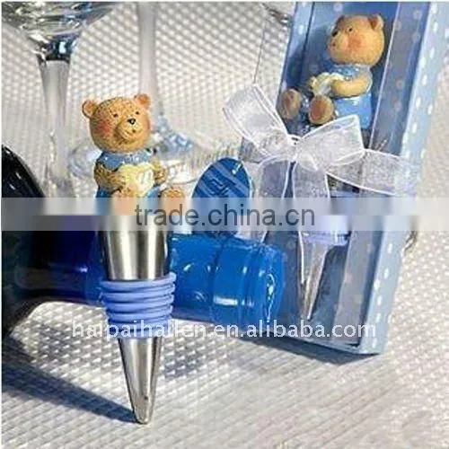 Star Design Wine Bottle Stoppers with ribbon gift box