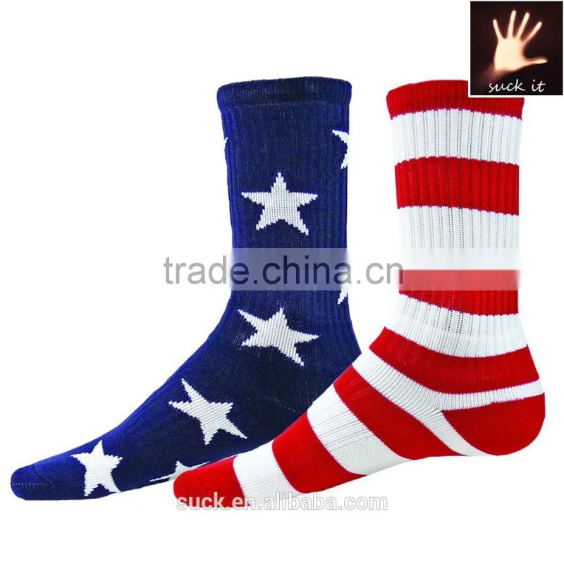 Black Label Men's American Flag Crew Sock