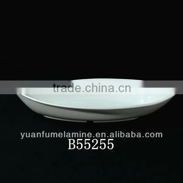 Boat shape melamine white boat shaped bowl