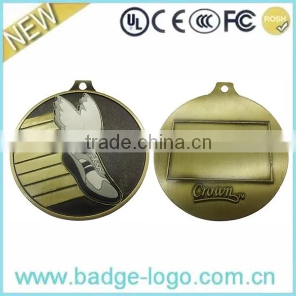 Gold Bronze Silver Shiny Achievement Medal for Souvenir
