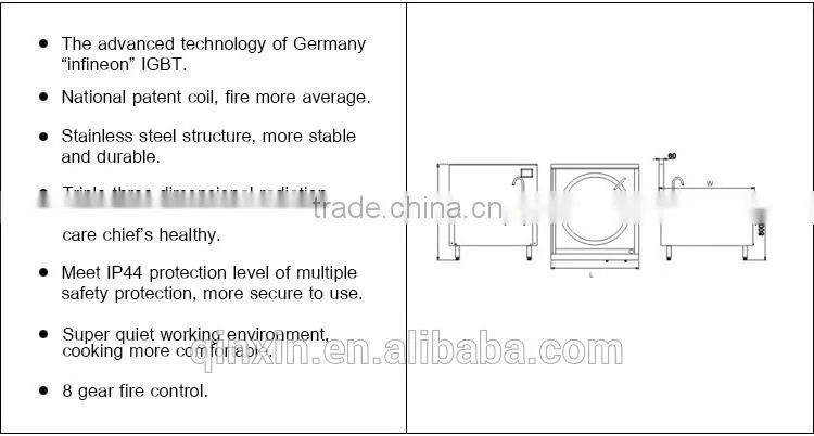 china delicious kitchen equipment electric induction cooker/manufacturer wok shape commercial induction cooker