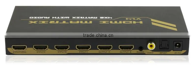 1080P HDMI Matrix 4X2 HDMI Matrix Switch 4 In 2 Out