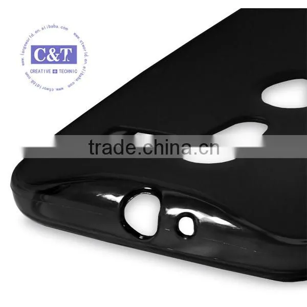 C&T Matte Back Black Flexible TPU Case for Moto X