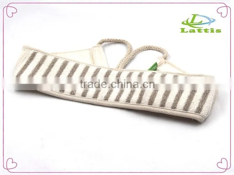 Back scrubber bath strap, sisal bath belt