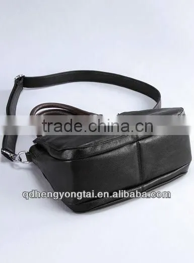 2016 most fashionable trend classic black handbag, unisex genuine leather bag