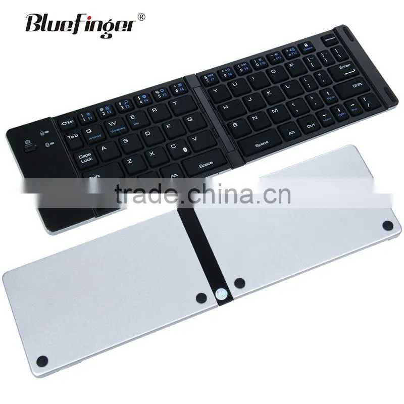 Factory Ultra slim mini wireless portable folding bluetooth keyboard