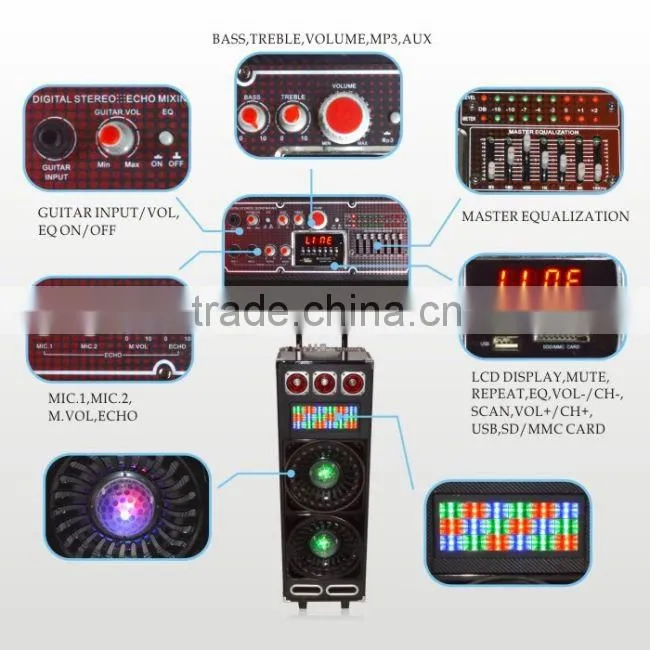 kit audio mixer blasting brick speaker pop up portable speaker