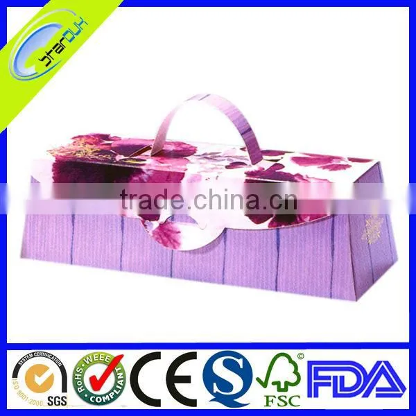 brown color chocolate gift box with colorful printing
